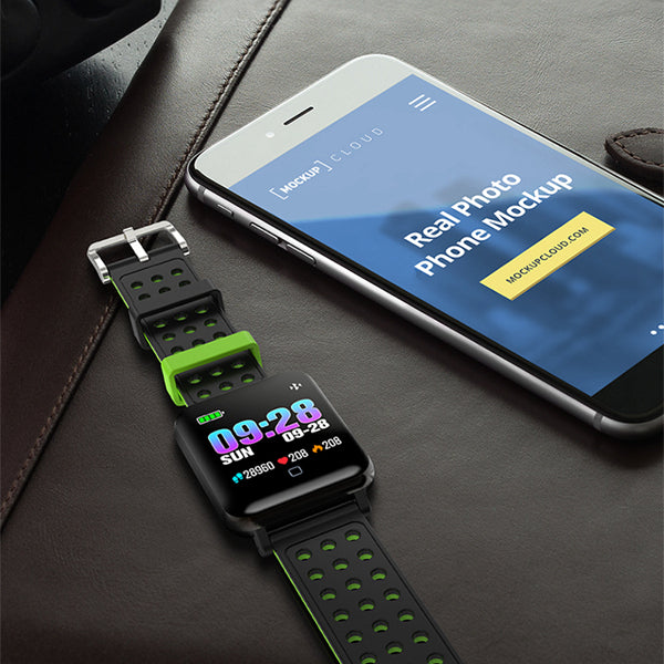 Bakeey M19 1.3" Fitness Tracker Smart Wristband - Heart Rate, Blood Pressure, Blood Oxygen Monitor with IP67 Waterproof & Training Modes