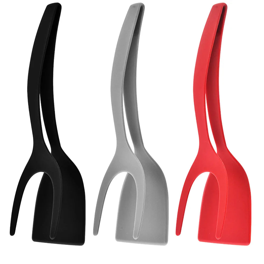 2 In 1 Spatula Tongs for Eggs Non Stick Heat Resistant evlune