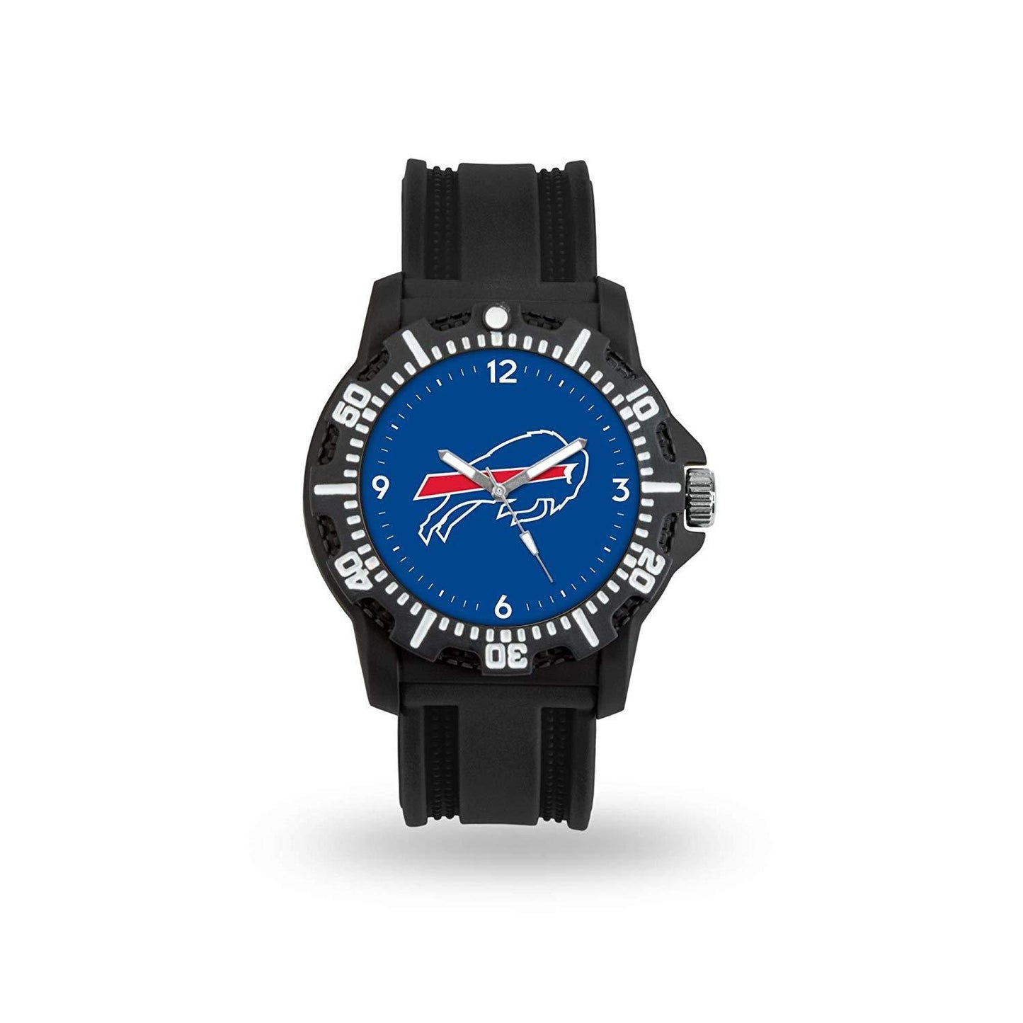 Buffalo Bills NFL Game Time Licensed Watch - Official Team Logo Sports Watch with Black Silicone Band