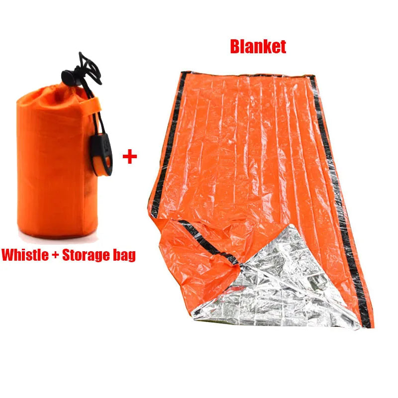 Emergency Thermal Sleeping Bag - NASA Mylar Survival Bivvy Sack, Waterproof Windproof Compact Shelter for Camping, Hiking, and Disaster Preparedness