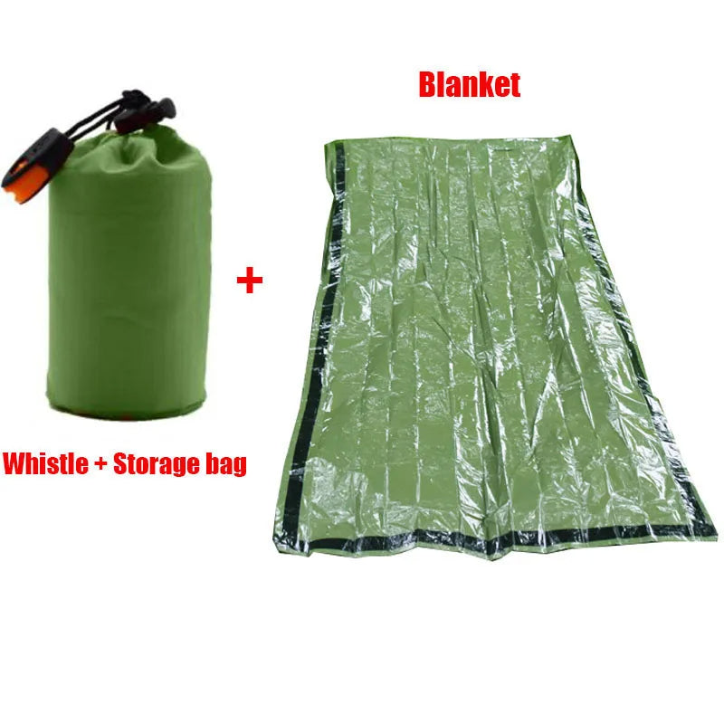 Emergency Thermal Sleeping Bag - NASA Mylar Survival Bivvy Sack, Waterproof Windproof Compact Shelter for Camping, Hiking, and Disaster Preparedness