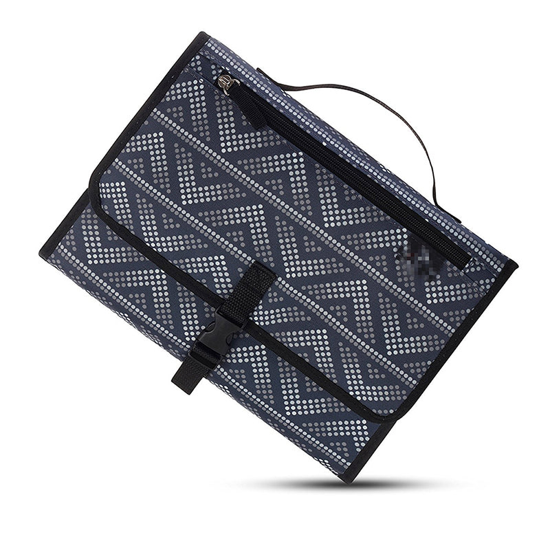 Compact Foldable Changing Mat Headrest Mesh Pocket Wipes Case Portable Diaper Changing Pad evlune