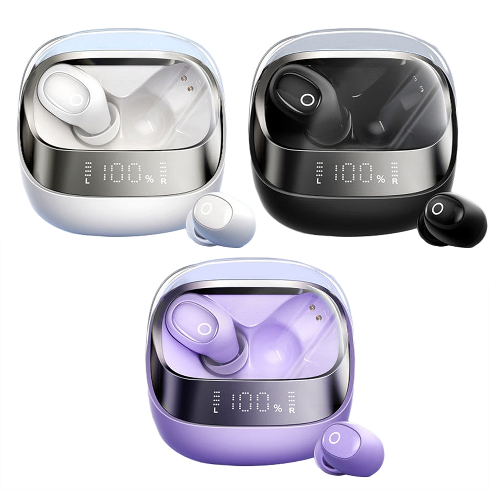 Wireless Bluetooth 5.3 Headphones with Digital Display - IPX4 Waterproof In-Ear Earbuds with Jerry Chip, 8+ Hour Battery Life (DB2)