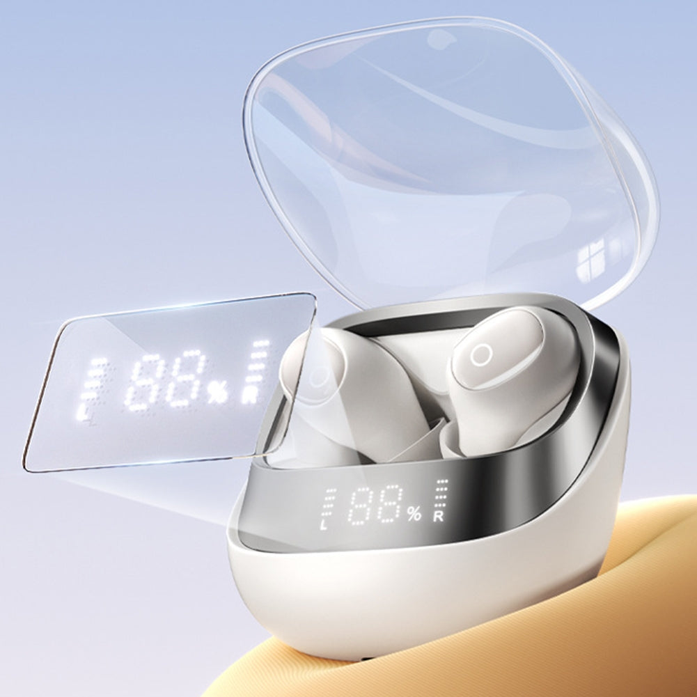 Wireless Bluetooth 5.3 Headphones with Digital Display - IPX4 Waterproof In-Ear Earbuds with Jerry Chip, 8+ Hour Battery Life (DB2)