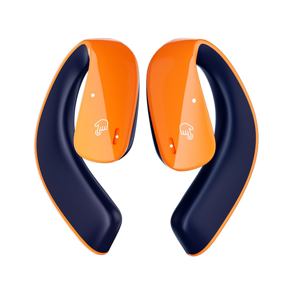T22 TWS Wireless Bluetooth 5.3 Bone Conduction Headphones with Touch Control, Ear Clip Design, Noise Reduction, IPX5 Waterproof - Gray