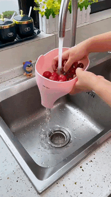 Food Grade Plastic Colander for Fruits Vegetables Pasta Sponge Storage evlune