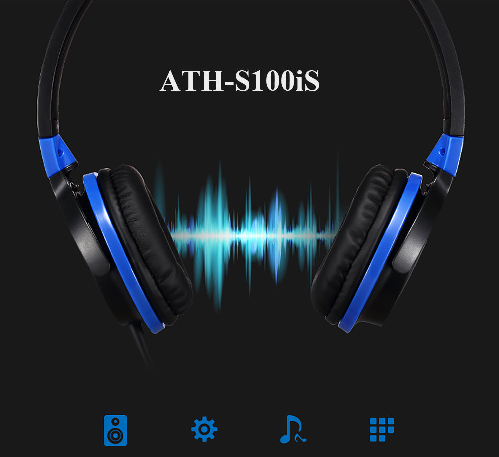 Audio-Technica ATH-S100iS Pink Wired On-Ear Headphones with In-Line Microphone for Smartphones and Computers
