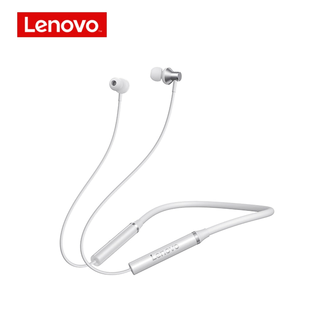 Original LENOVO HE05PRO Neckband Wireless Bluetooth 5.0 Earphones with CVC Noise Cancelling Mic, IPX5 Sport Waterproof, Magnetic Design, Long Battery Life - Red