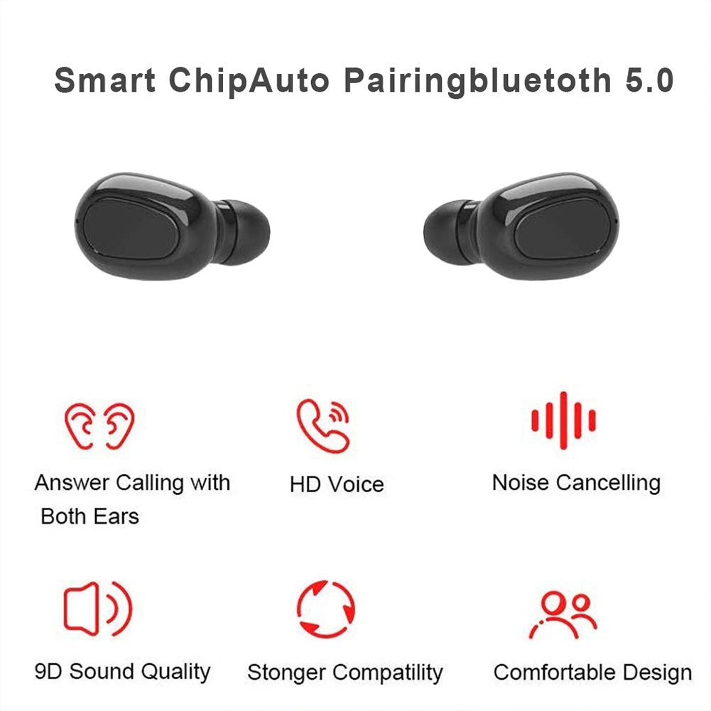 L21 Bluetooth 5.0 TWS Wireless Earbuds In-Ear 3D Stereo Surround Sound Earphones with 350mAh Charging Case Sweat-Proof Design (Pink)