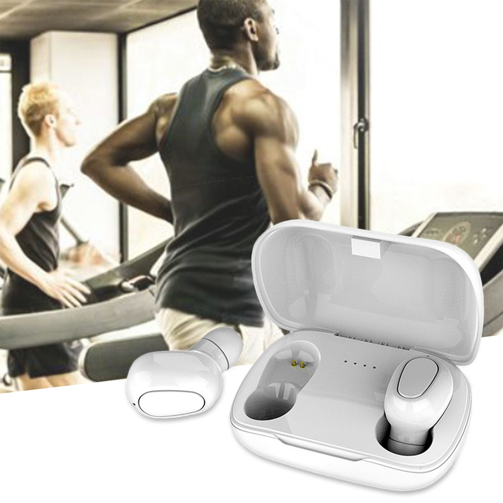 L21 Bluetooth 5.0 TWS Wireless Earbuds In-Ear 3D Stereo Surround Sound Earphones with 350mAh Charging Case Sweat-Proof Design (Pink)