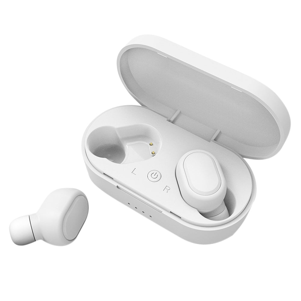TWS M1 True Wireless Earbuds Bluetooth 5.0 In-Ear Stereo Headphones with Charging Case, Built-in Mic for Sports Work Gaming - Black