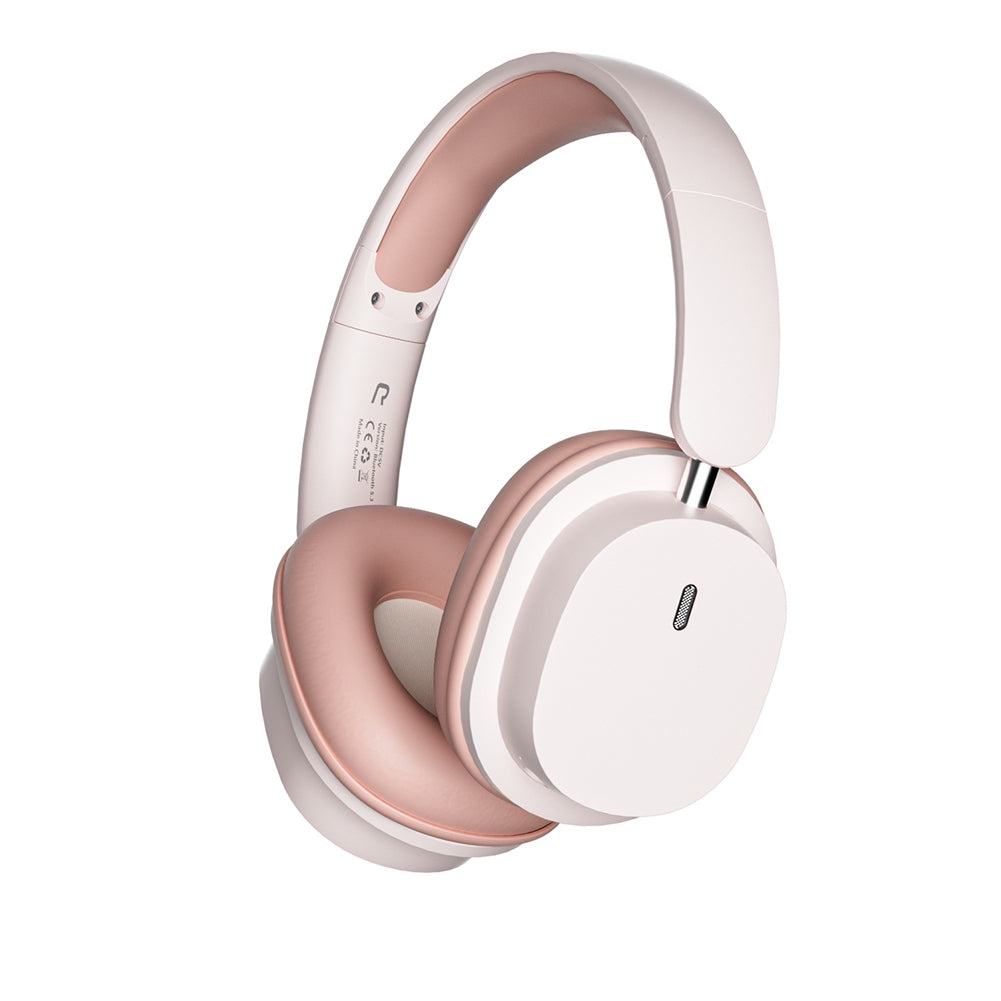 Wireless Headphones with Active Noise Cancelling | Bluetooth 5.3 Jerry Chip | 15 Hours Playtime | Foldable Over-Ear Design | Dual Device Connection | 40mm Drivers | 300mAh Battery | White