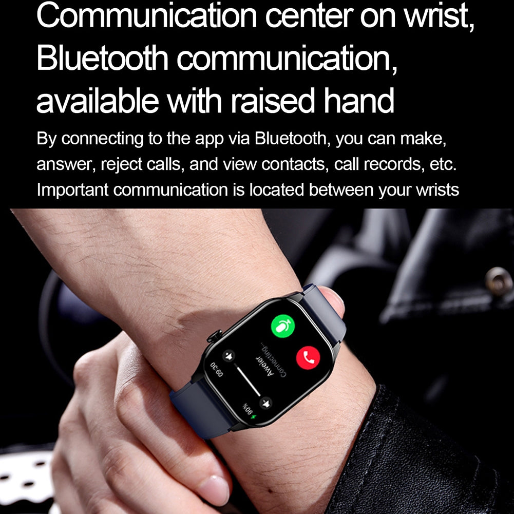 T98 Pink Smart Watch with Blood Oxygen, Blood Pressure, Heart Rate & Sleep Monitor - 2.04 Inch AMOLED Display for Smartphones