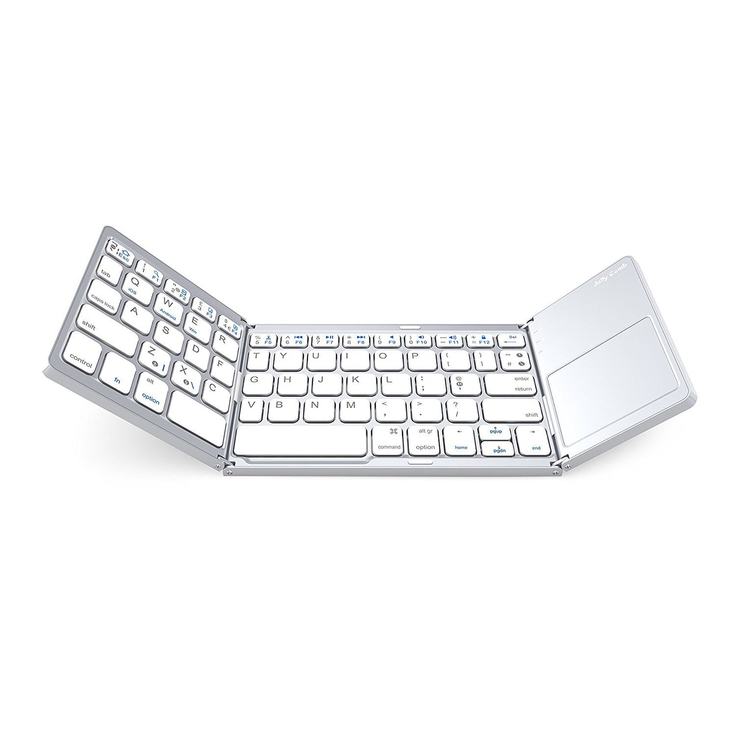 Portable Wireless Keyboard for Smartphone Tablet and Laptop Foldable Bluetooth Multi Touch Touchpad evlune