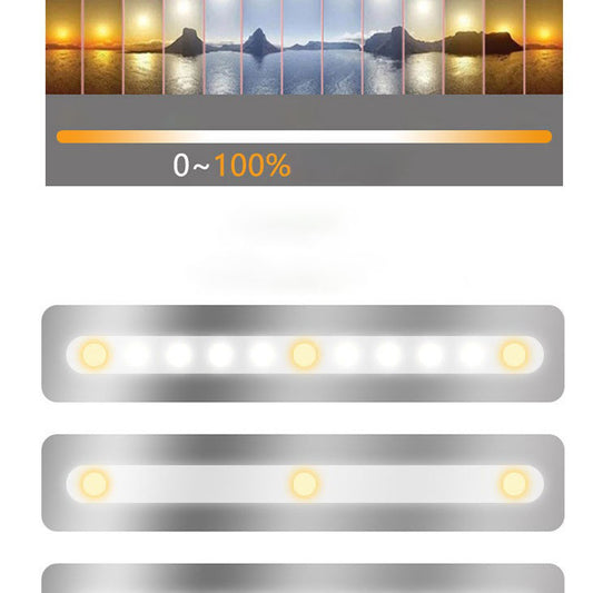 مرآة مكياج للسيارة مزودة بمرآة زينة قابلة لإعادة الشحن مزودة بإضاءة LED و3 أوضاع إضاءة من evlune