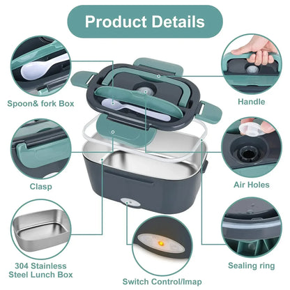 0.45L Food Compartment Leakproof Lunch Box evlune