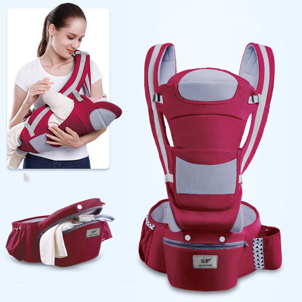 10lb 60lb Ergonomic Baby Carrier Adjustable Head Thigh Support evlune