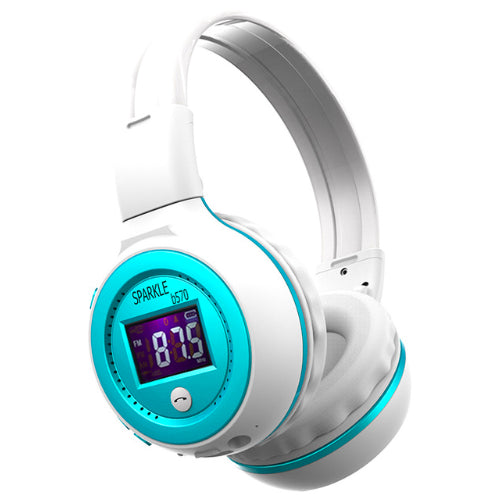 Fanatic B570 Bluetooth Headset with FM Radio, MP3 Player & Memory Card Slot - Wireless and Wired Stereo Headphones with Built-in Microphone