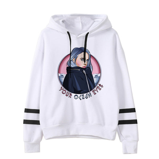 White Cartoon Hooded Sweatshirt | Cotton Graphic Print Hoodie | Casual Streetwear Pullover | Size M Available | Unisex S-XXL Comfort Fit