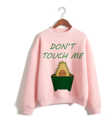 여성용 90년대 아보카도 후드티 | 비건 카와이 만화 하라주쿠 프린트 스웨트셔츠 | 울장 그래픽 후드티 | 루즈핏 따뜻한 플리스 풀오버 | 18가지 색상 (L 사이즈) | 하이 칼라 겨울 패션