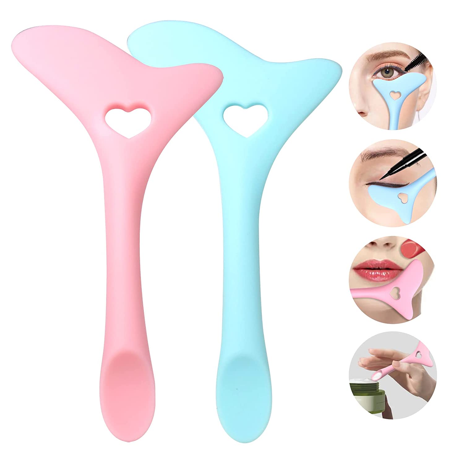 2x Reusable Silicone Eyeliner Makeup Stencil Perfect Winged Eyeliner Guide evlune