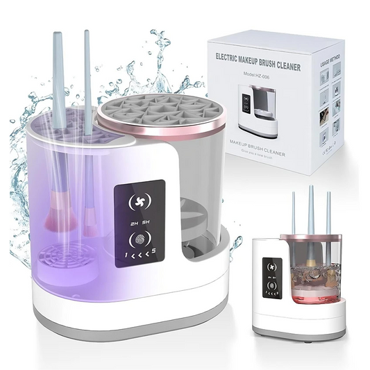 3 in 1 Electric Makeup Brush Cleaner Machine Automatic USB Powered Brush Cleaner Dryer Holder evlune