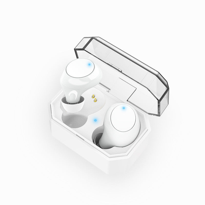 White Wireless Magnetic Sports In-Ear Headphones with Bluetooth 5.0, Voice Control, NFC Function & Multi-Point Connection - Neckband Design