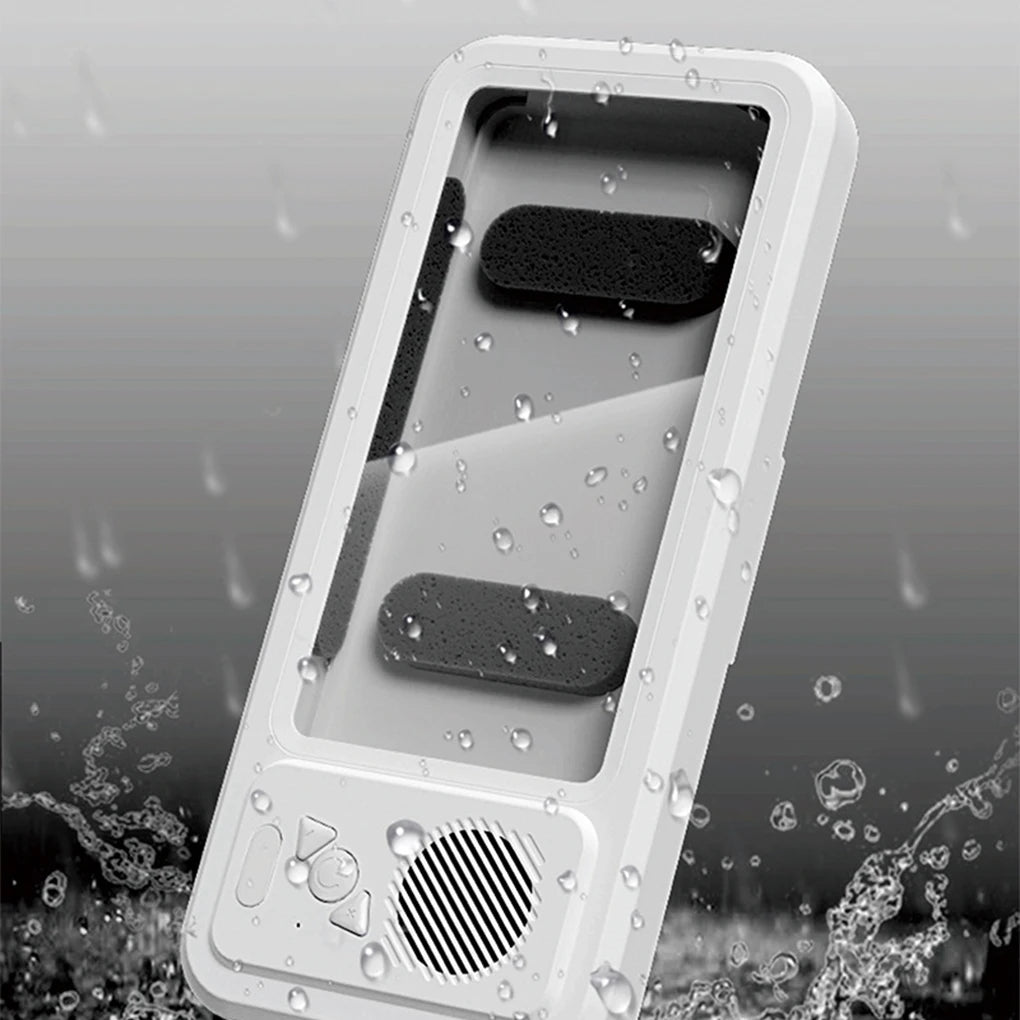 360 Rotation Shower Phone Mount with Built in Speaker evlune