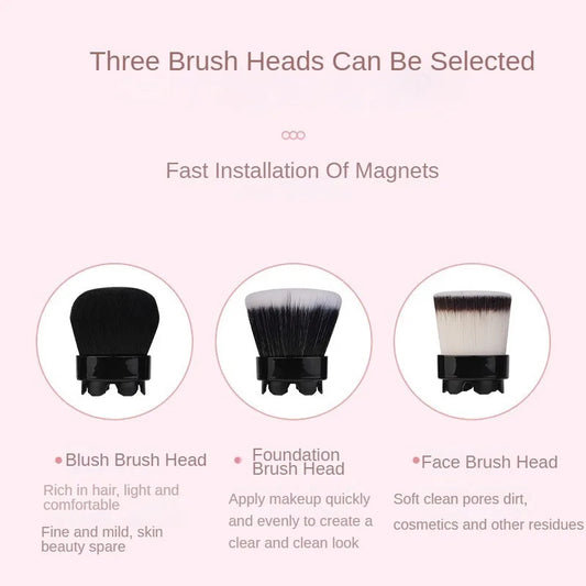 360° Automatic Rotation 3 in 1 Electric Makeup Brush Vibration evlune