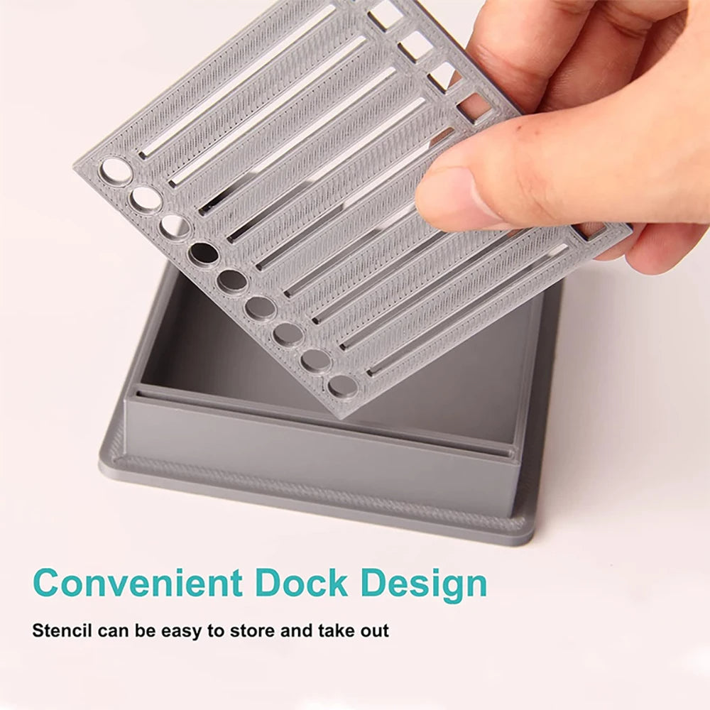 3x3 Sticky Note Organizer Dispenser with Built in Stencil for Checklists evlune