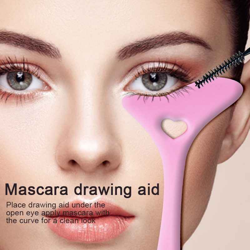 2x Reusable Silicone Eyeliner Makeup Stencil - Perfect Winged Eyeliner Guide Tool & Mascara Shield