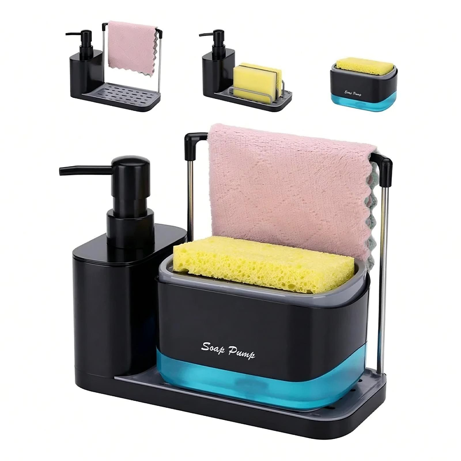 5 in 1 Hand and Dish Soap Dispenser Set Multifunctional evlune