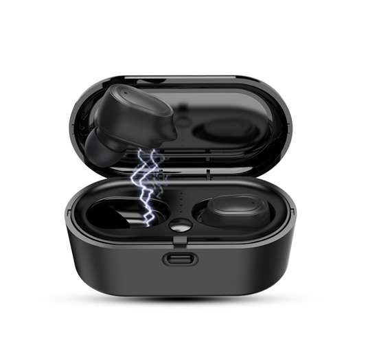 Waterproof True Wireless Stereo Bluetooth 5.0 In-Ear Earbuds - Bilateral Dual Ear Headphones