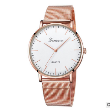 Fashion Trend Geneva Stainless Steel Mesh Band Watch for Men and Women - Unisex Luxury Timepiece