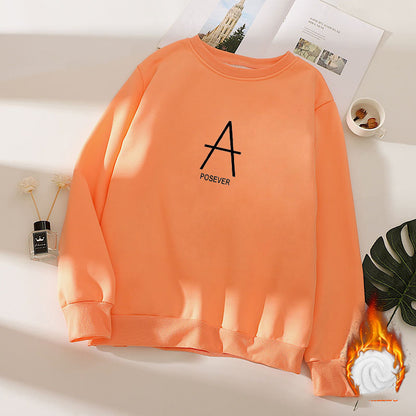 اللون: برتقالي، النمط: Plus velvet-M، المقاس: - معطف سفلي من القطيفة للنساء في الخريف والشتاء مقاس كبير وسميك ورقيق، قميص فضفاض بأكمام طويلة، سترة دافئة سميكة للطلاب