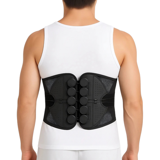 Adjustable Double Pull Lumbar Support Belt Lower Back Pain Relief Brace evlune