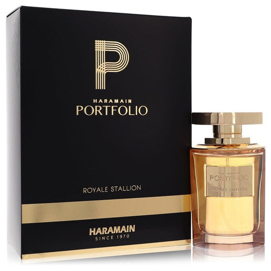Al Haramain Portfolio Royale Stallion by Al Haramain Eau De Parfum Spray 2.5 oz Men Long-Lasting Arabian Mens Amber Vanilla Fragrance
