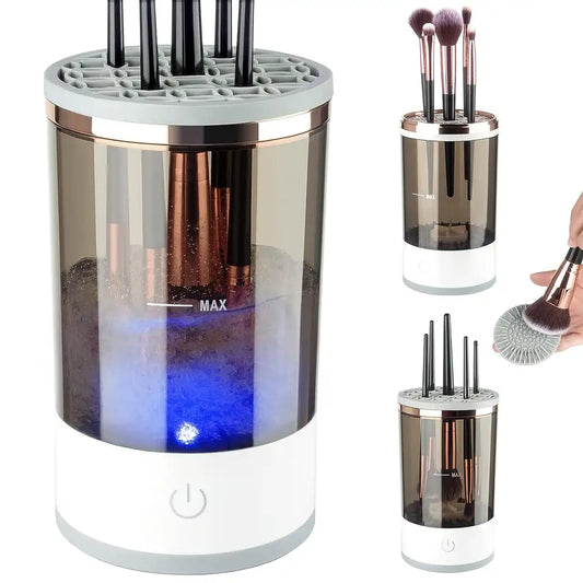 Automatic Electric Makeup Brush Cleaner Dryer Sonic Vibration Deep Cleaning Device evlune