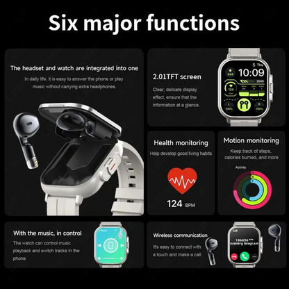 Bluetooth Smartwatch with Heart Rate Monitor evlune