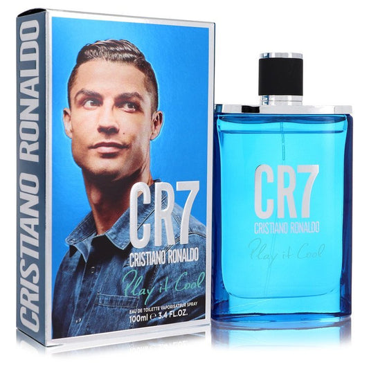 CR7 Play It Cool by Cristiano Ronaldo Eau De Toilette Spray 3.4 oz Men Fresh Aquatic Mens Cologne
