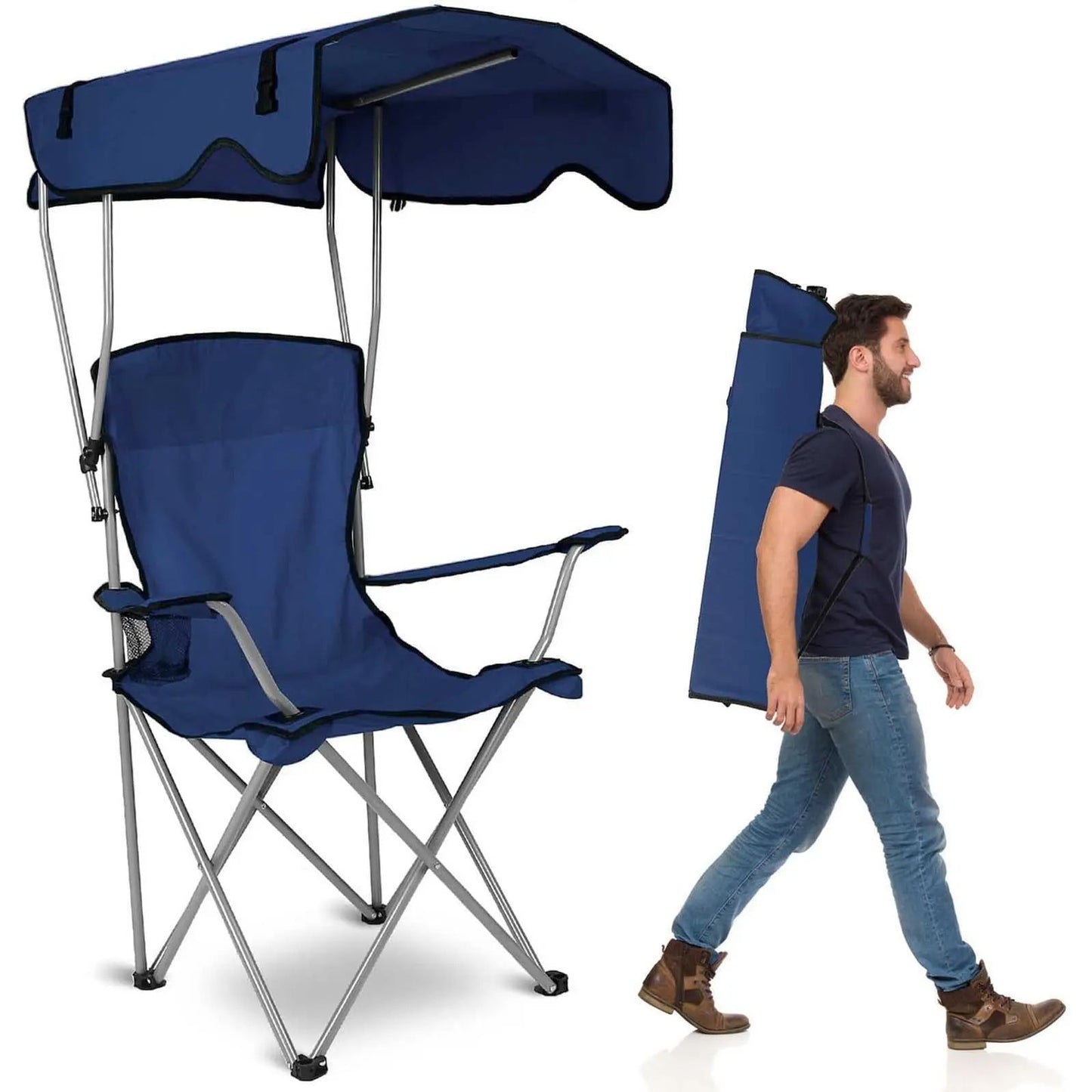 Camping Chair with Canopy evlune