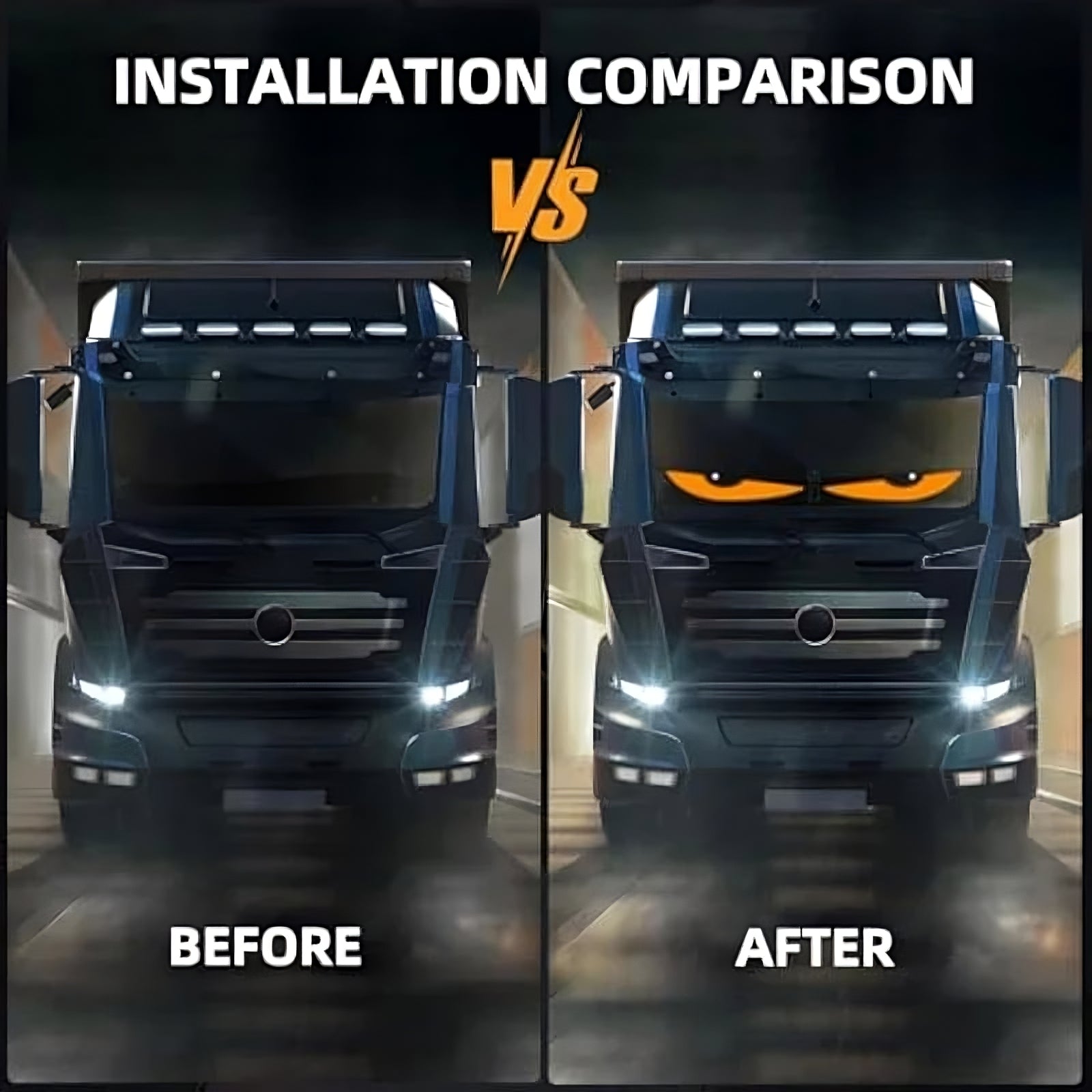 Car Windshield Big Eye Lights evlune