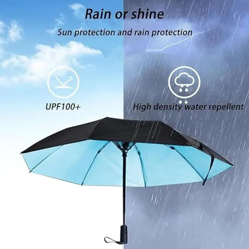 Portable Cooling Umbrella with Built-in Fan and Misting System - 3-in-1 UV Protection Personal Shade