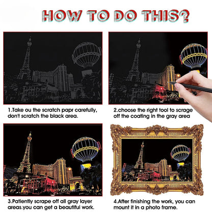 DIY Magic Scratch Art Night evlune