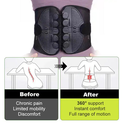 Double Pull Belt Adjustable Lumbar Support evlune