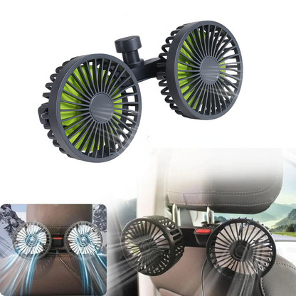 Dual Head Fan for Car Seats Cooling System evlune
