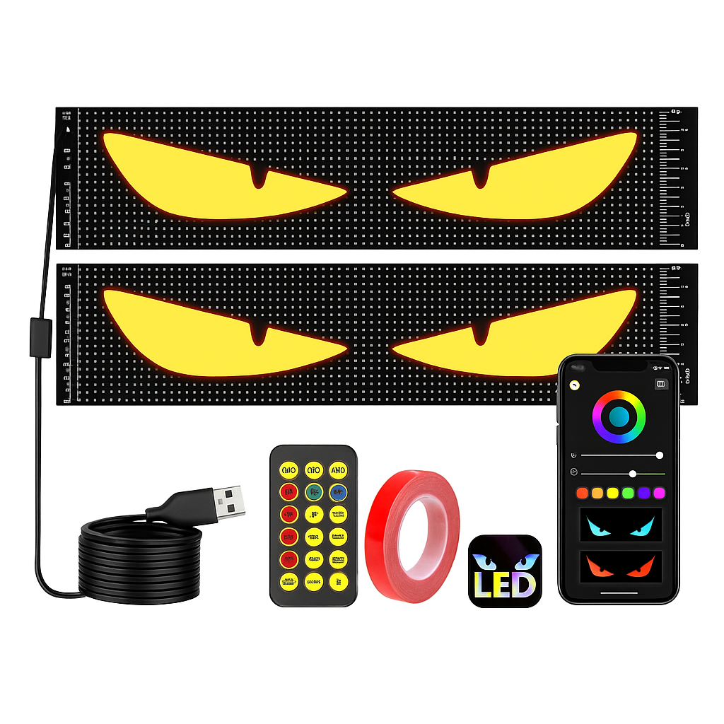 Dynamic Big Eye Lights For Windshield LED evlune