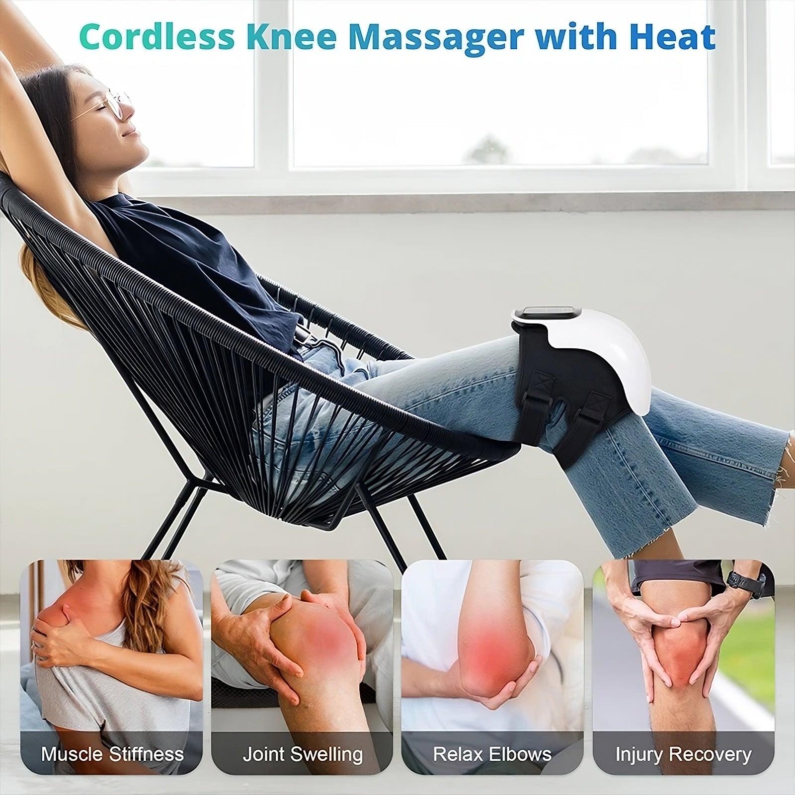 Electric Knee Massager Therapy Device evlune