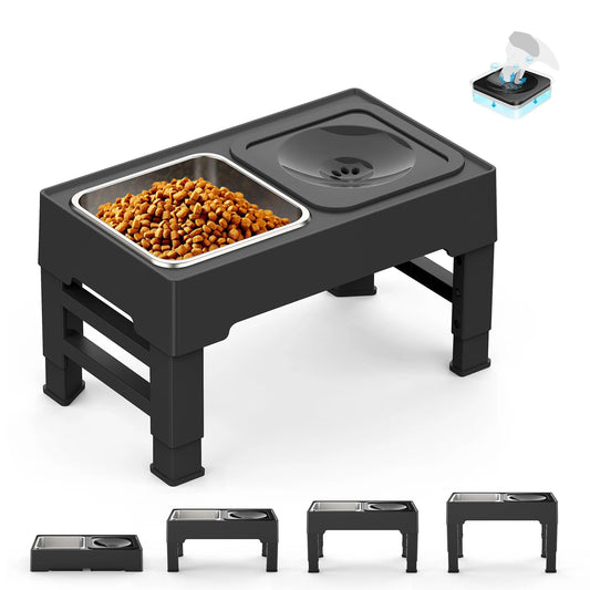 وعاء طعام مرتفع للكلاب خالٍ من الفوضى بتصميم مضاد للانسكاب من إيفلون