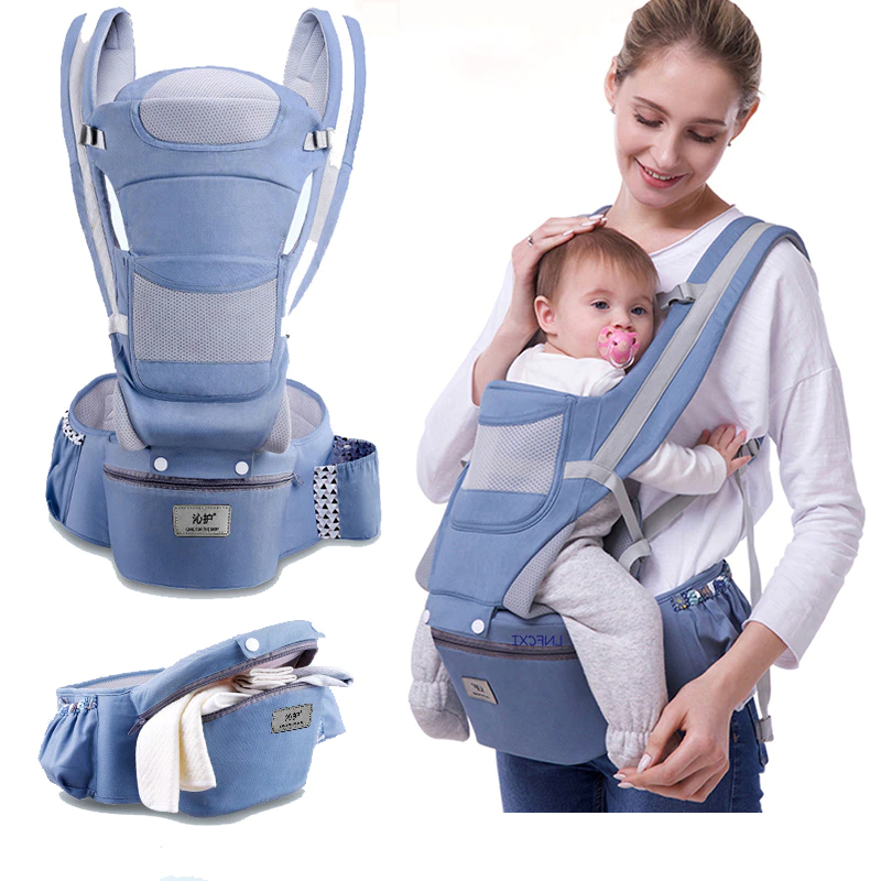 Ergonomic Baby Carrier with Adjustable Head and Thigh Support evlune